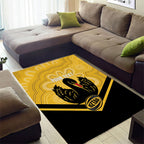Western Australia Oztag Custom Area Rug WA Black Swan Indigenous Art