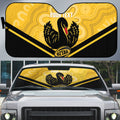 Western Australia Oztag Custom Auto Sun Shade WA Black Swan Indigenous Art