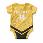 Western Australia Oztag Custom Baby Onesie WA Black Swan Indigenous Art