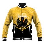 Western Australia Oztag Custom Baseball Jacket WA Black Swan Indigenous Art