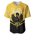 Western Australia Oztag Custom Baseball Jersey WA Black Swan Indigenous Art