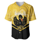 Western Australia Oztag Custom Baseball Jersey WA Black Swan Indigenous Art