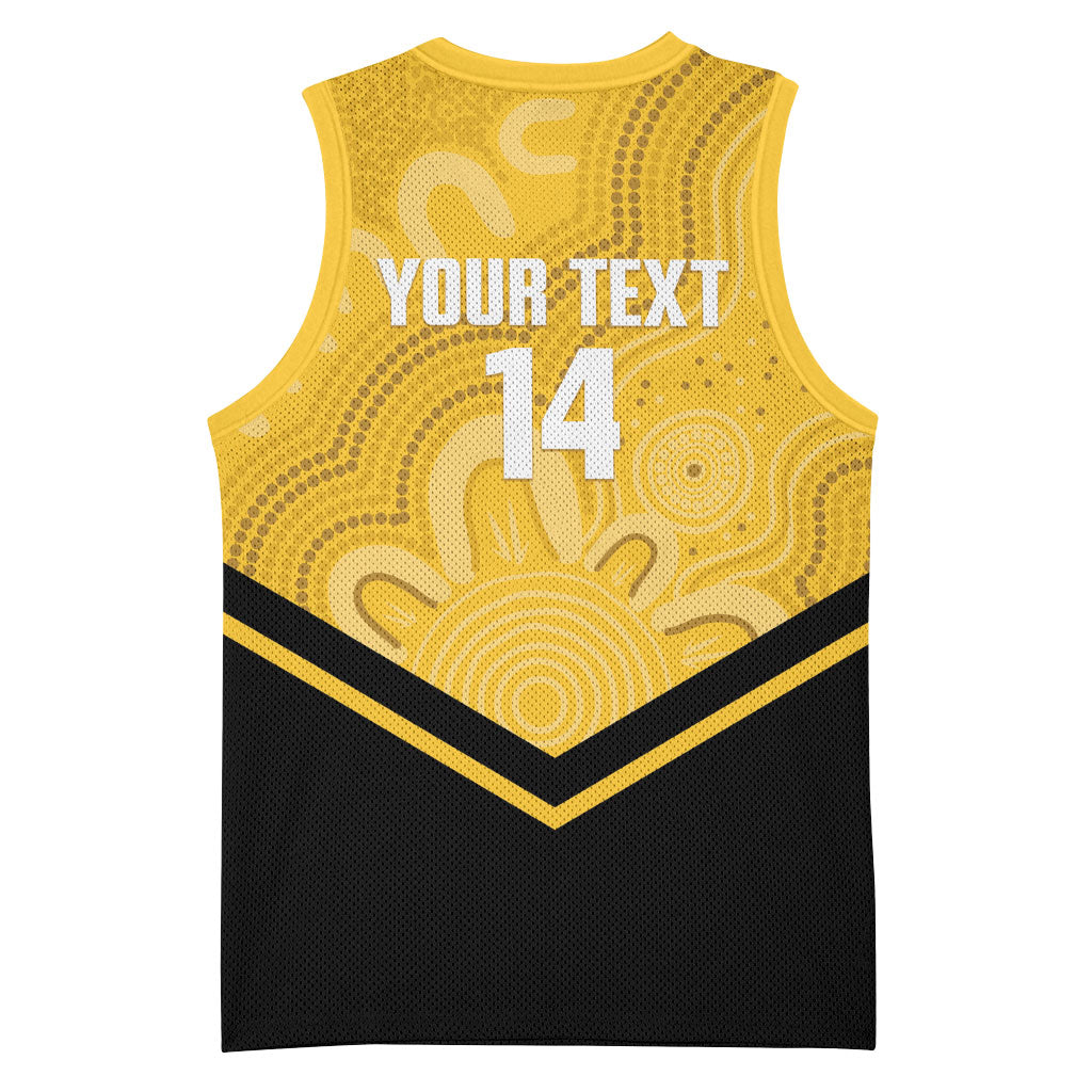 Western Australia Oztag Custom Basketball Jersey WA Black Swan Indigenous Art