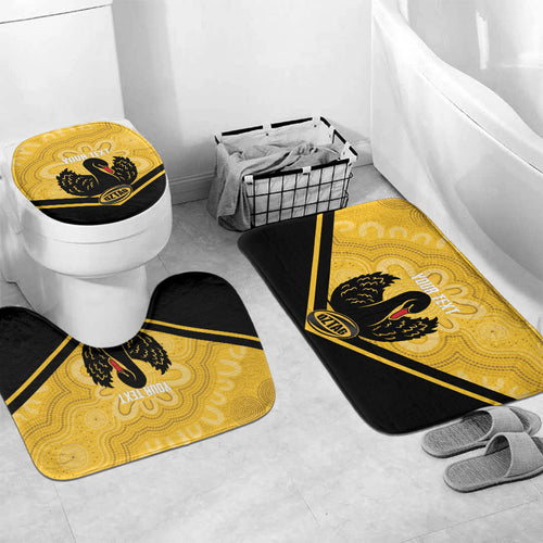 Western Australia Oztag Custom Bathroom Set WA Black Swan Indigenous Art