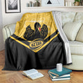 Western Australia Oztag Custom Blanket WA Black Swan Indigenous Art