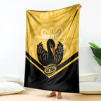 Western Australia Oztag Custom Blanket WA Black Swan Indigenous Art