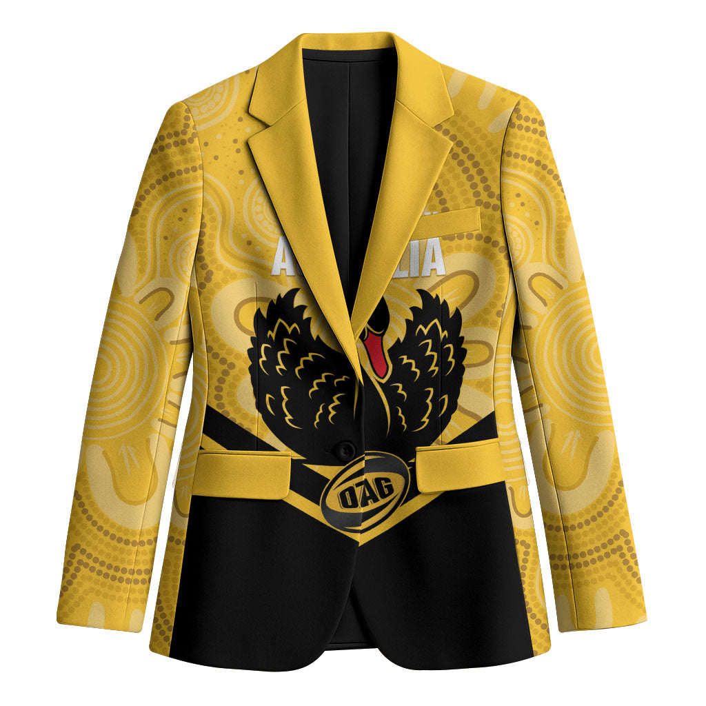Western Australia Oztag Custom Blazer WA Black Swan Indigenous Art