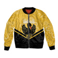 Western Australia Oztag Custom Bomber Jacket WA Black Swan Indigenous Art