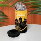 Western Australia Oztag Custom 4 in 1 Can Cooler Tumbler WA Black Swan Indigenous Art