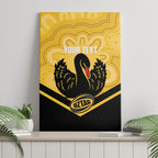 Western Australia Oztag Custom Canvas Wall Art WA Black Swan Indigenous Art