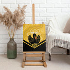 Western Australia Oztag Custom Canvas Wall Art WA Black Swan Indigenous Art
