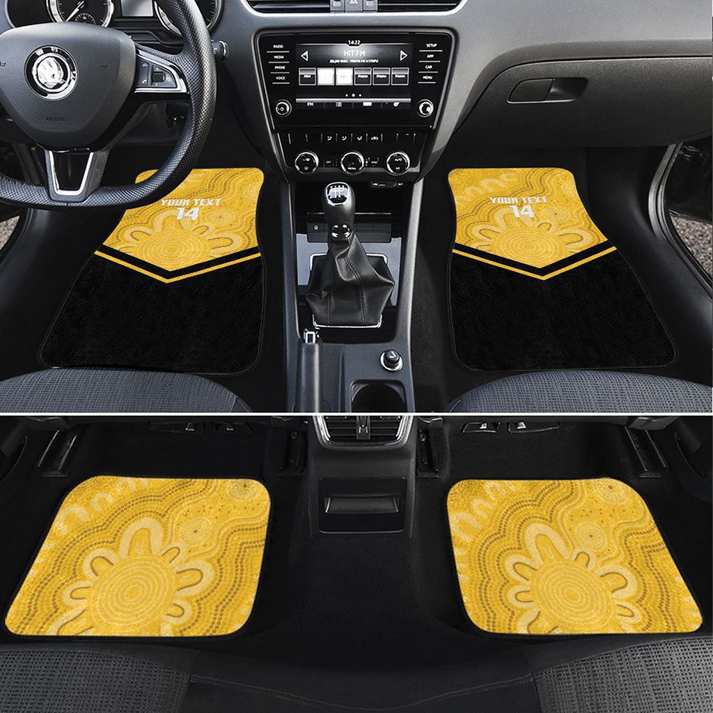Western Australia Oztag Custom Car Mats WA Black Swan Indigenous Art
