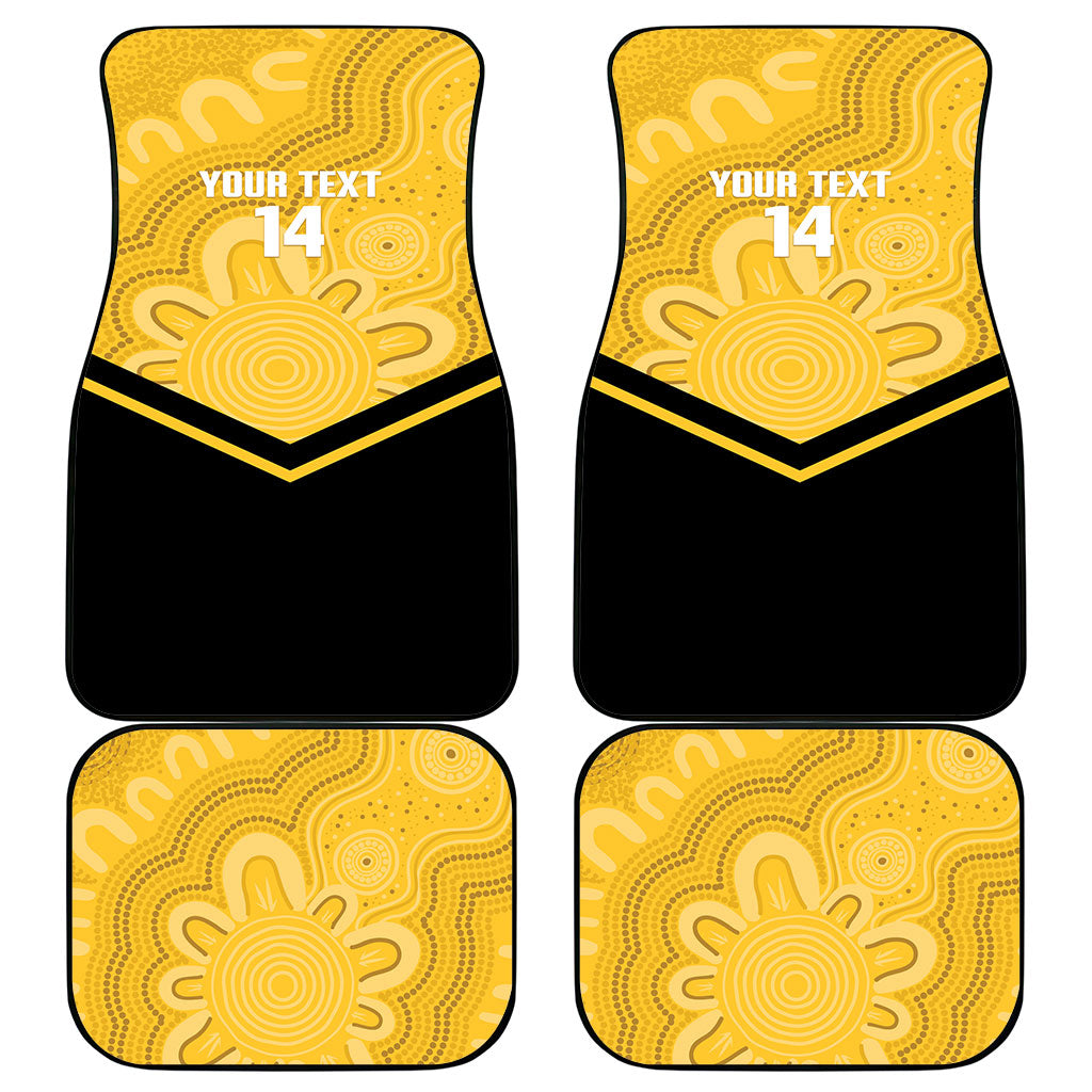 Western Australia Oztag Custom Car Mats WA Black Swan Indigenous Art