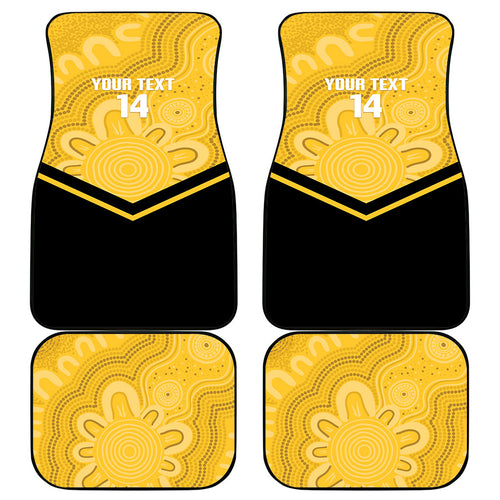 Western Australia Oztag Custom Car Mats WA Black Swan Indigenous Art