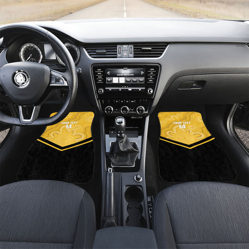 Western Australia Oztag Custom Car Mats WA Black Swan Indigenous Art