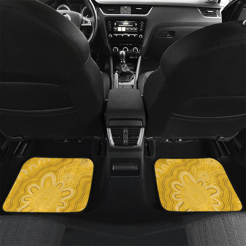 Western Australia Oztag Custom Car Mats WA Black Swan Indigenous Art