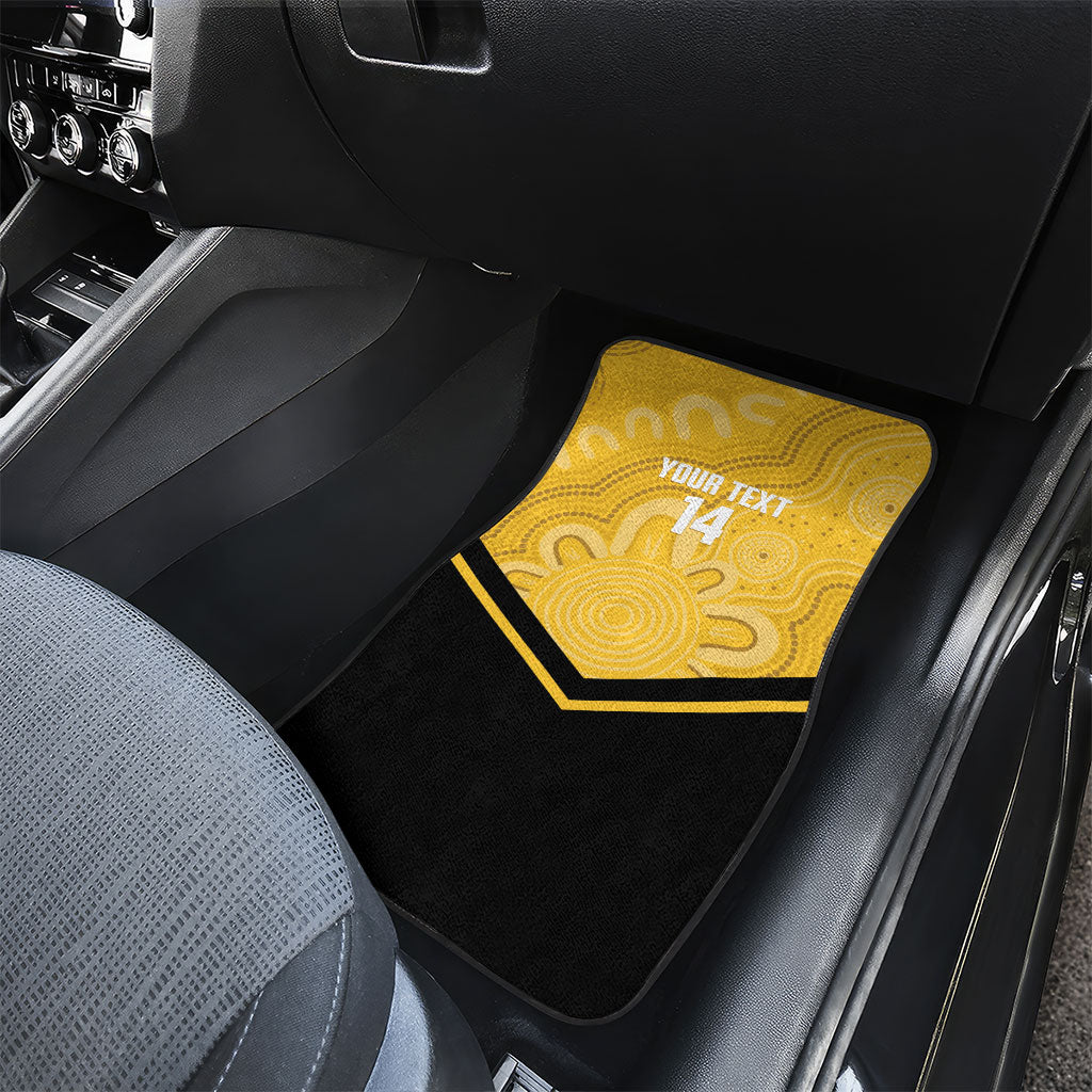 Western Australia Oztag Custom Car Mats WA Black Swan Indigenous Art