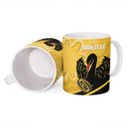 Western Australia Oztag Custom Ceramic Mug WA Black Swan Indigenous Art