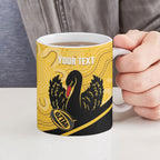 Western Australia Oztag Custom Ceramic Mug WA Black Swan Indigenous Art