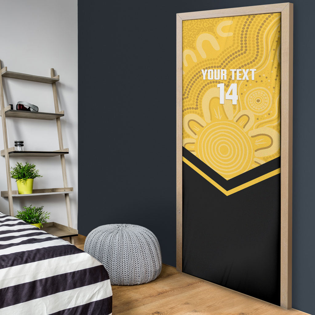 Western Australia Oztag Custom Door Cover WA Black Swan Indigenous Art