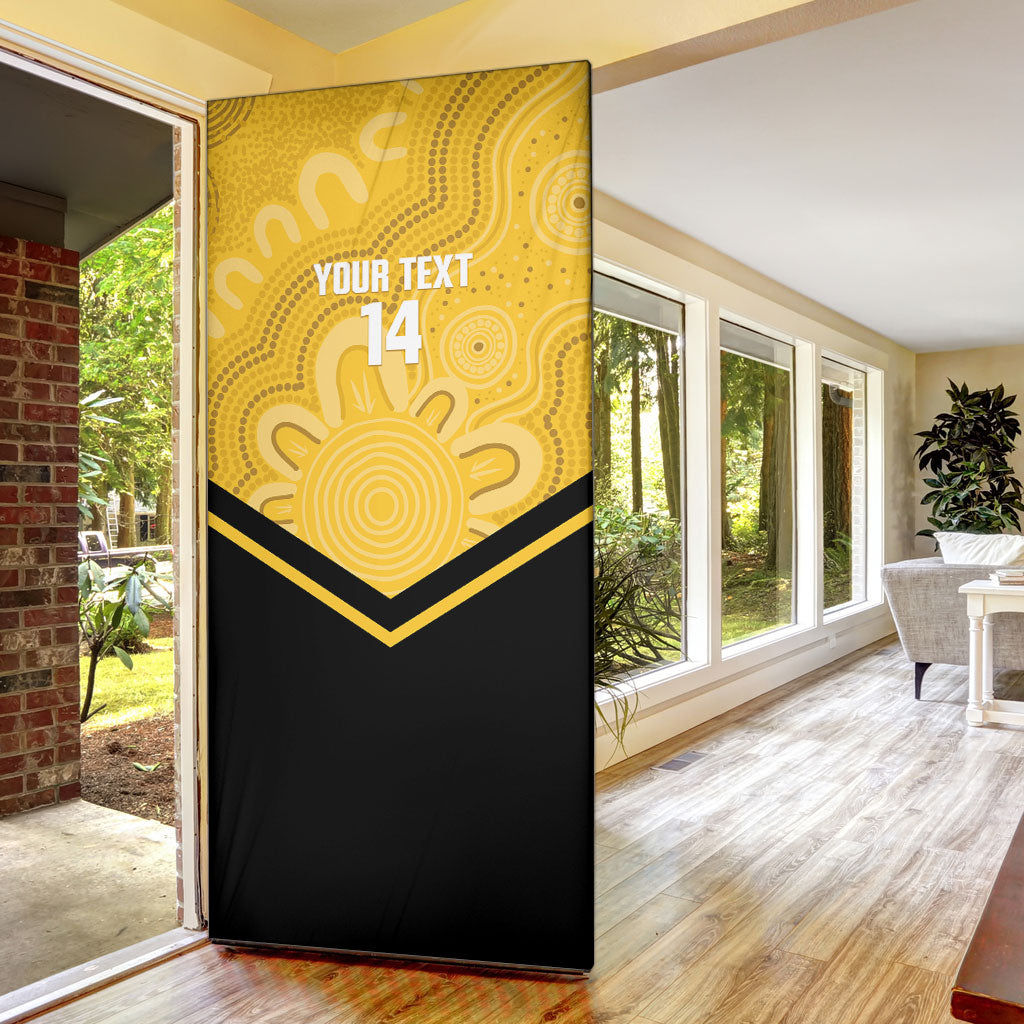 Western Australia Oztag Custom Door Cover WA Black Swan Indigenous Art