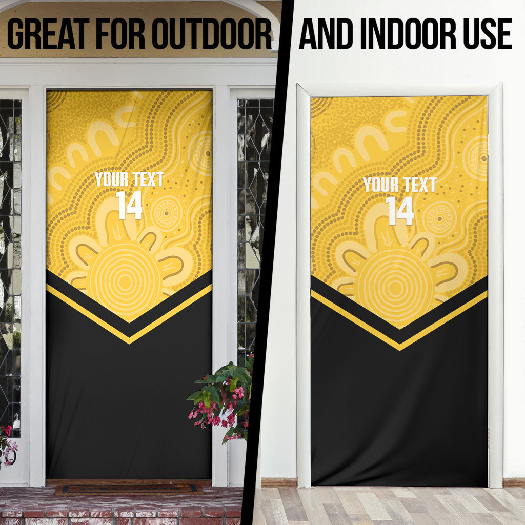 Western Australia Oztag Custom Door Cover WA Black Swan Indigenous Art