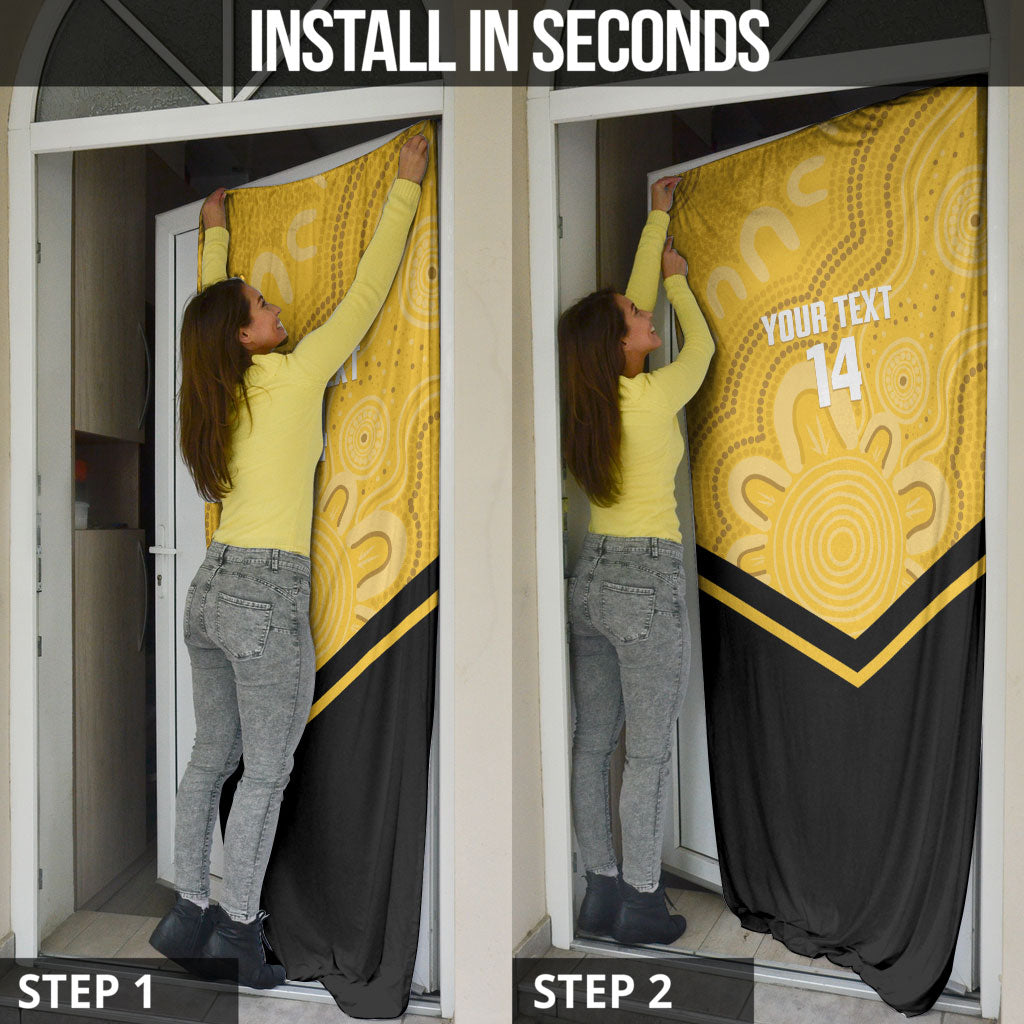 Western Australia Oztag Custom Door Cover WA Black Swan Indigenous Art