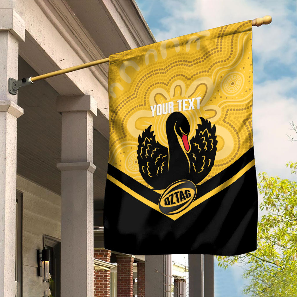 Western Australia Oztag Custom Garden Flag WA Black Swan Indigenous Art