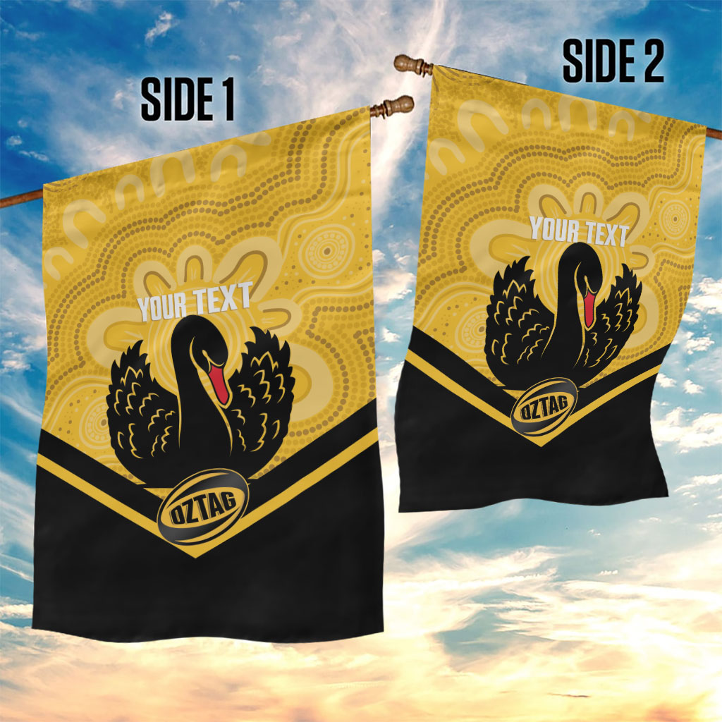 Western Australia Oztag Custom Garden Flag WA Black Swan Indigenous Art