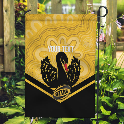 Western Australia Oztag Custom Garden Flag WA Black Swan Indigenous Art