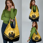 Western Australia Oztag Custom Grocery Bag WA Black Swan Indigenous Art