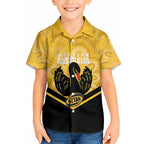 Western Australia Oztag Custom Hawaiian Shirt WA Black Swan Indigenous Art