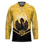 Western Australia Oztag Custom Hockey Jersey WA Black Swan Indigenous Art