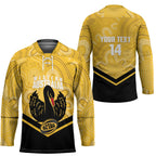 Western Australia Oztag Custom Hockey Jersey WA Black Swan Indigenous Art