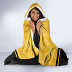 Western Australia Oztag Custom Hooded Blanket WA Black Swan Indigenous Art