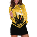 Western Australia Oztag Custom Hoodie Dress WA Black Swan Indigenous Art