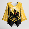 Western Australia Oztag Custom Kimono Sleeve Blouse WA Black Swan Indigenous Art
