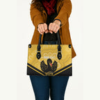 Western Australia Oztag Custom Leather Bag WA Black Swan Indigenous Art