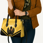 Western Australia Oztag Custom Leather Bag WA Black Swan Indigenous Art