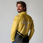 Western Australia Oztag Custom Long Sleeve Polo Shirt WA Black Swan Indigenous Art