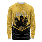 Western Australia Oztag Custom Long Sleeve Shirt WA Black Swan Indigenous Art