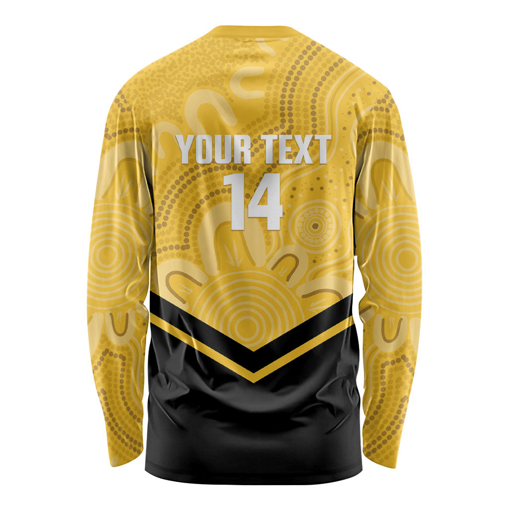Western Australia Oztag Custom Long Sleeve Shirt WA Black Swan Indigenous Art
