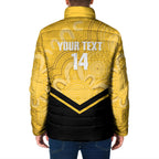 Western Australia Oztag Custom Padded Jacket WA Black Swan Indigenous Art