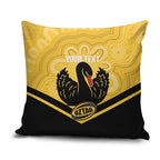 Western Australia Oztag Custom Pillow Cover WA Black Swan Indigenous Art