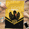 Western Australia Oztag Custom Puzzle WA Black Swan Indigenous Art