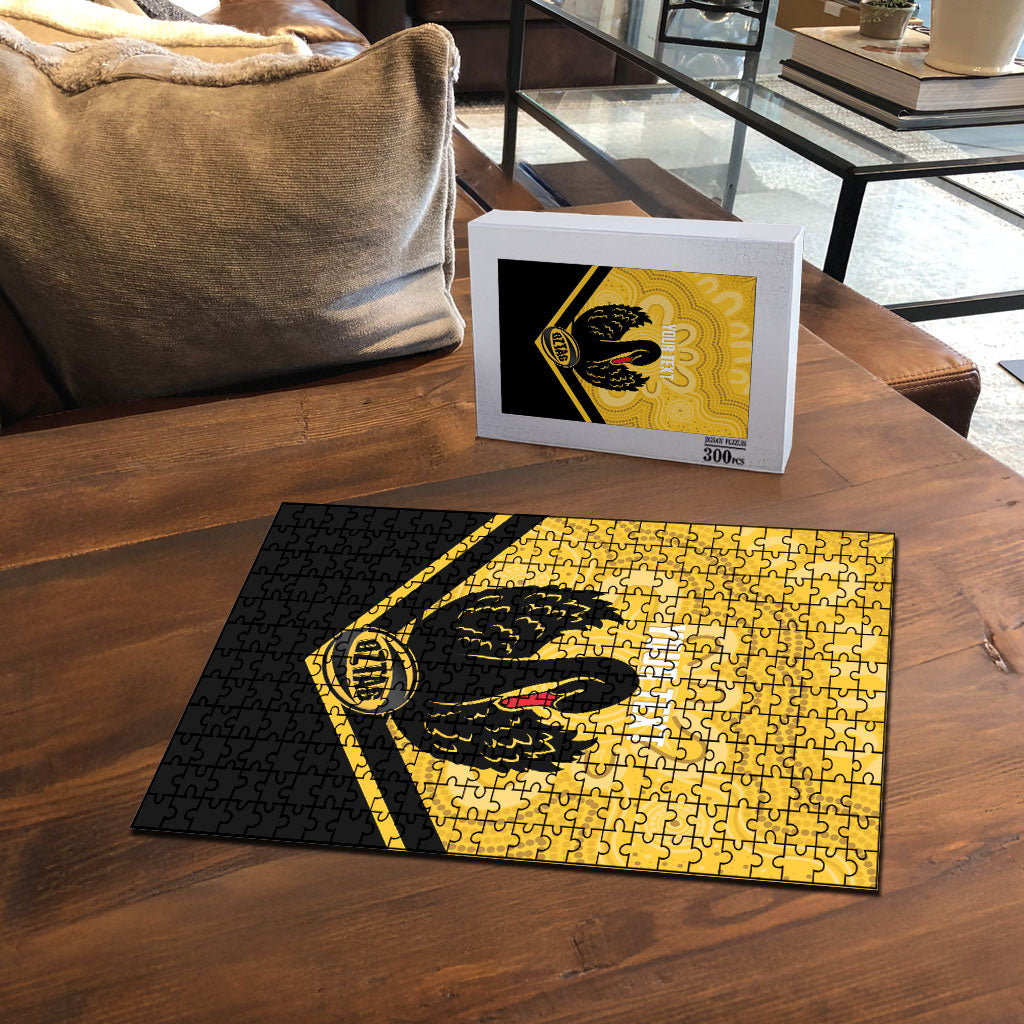 Western Australia Oztag Custom Puzzle WA Black Swan Indigenous Art