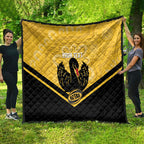 Western Australia Oztag Custom Quilt WA Black Swan Indigenous Art