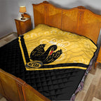 Western Australia Oztag Custom Quilt WA Black Swan Indigenous Art