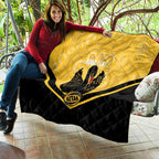 Western Australia Oztag Custom Quilt WA Black Swan Indigenous Art