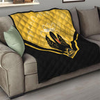 Western Australia Oztag Custom Quilt WA Black Swan Indigenous Art